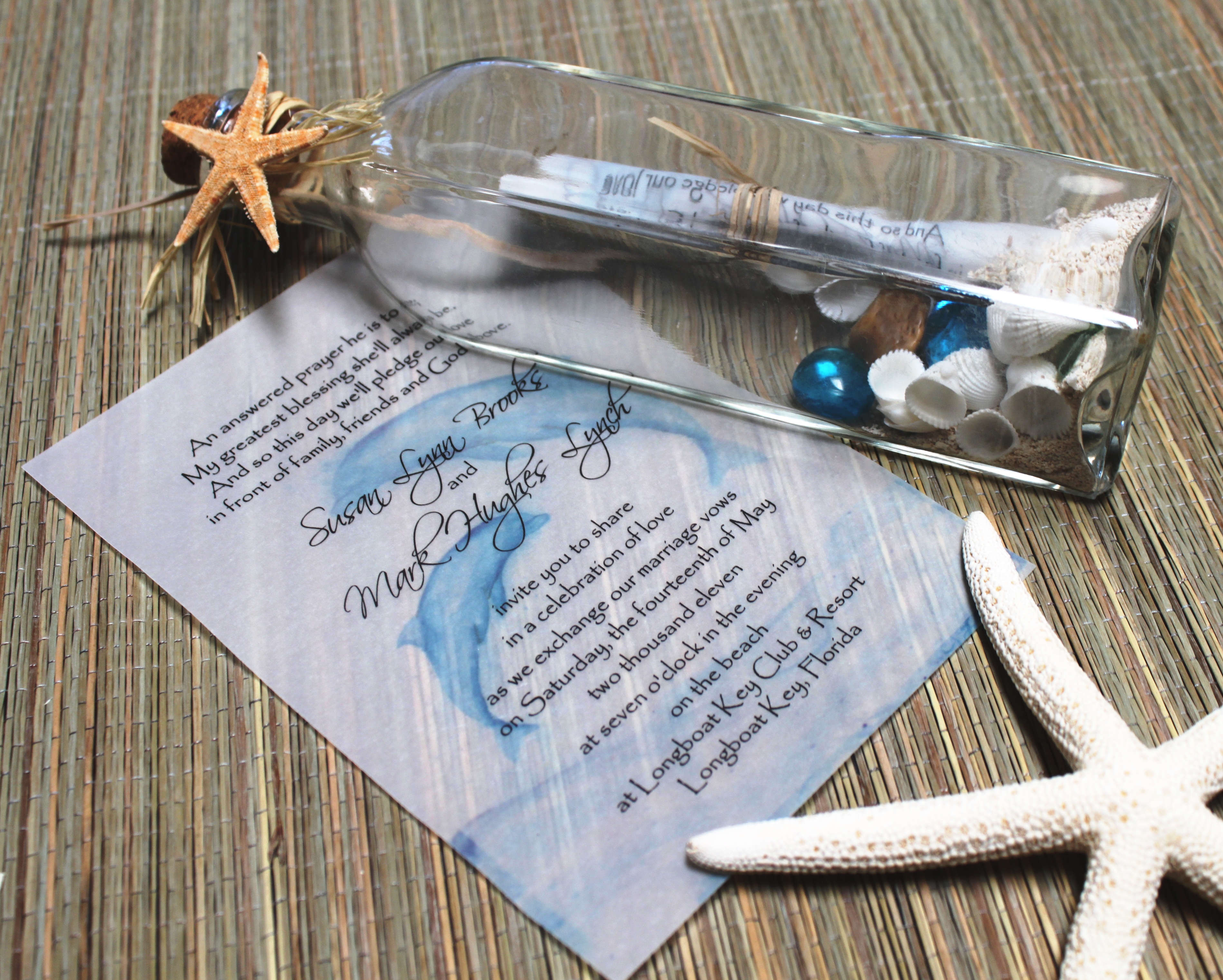 Handmade hawaiian wedding invitations